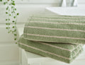 Malmo Stripe - Sage/Biscuit Close-Up