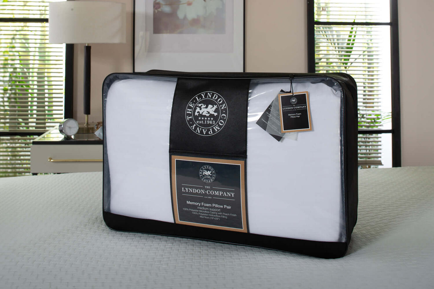 Memory Foam Orthopedic Pillow Pair - Firm