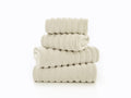Ribbleton Zerotwist Cotton Towels in Ivory, on white