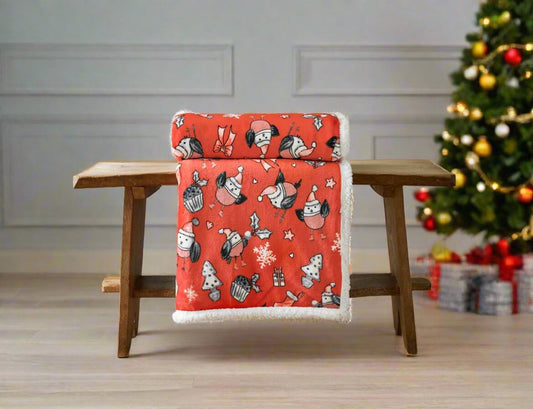 Rocking Sherpa Printed Soft Fleece  Throw