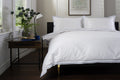Framed Double Flange Blue Duvet Set | The Lyndon Company