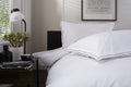 Framed Double Flange Silver Duvet Set | The Lyndon Company