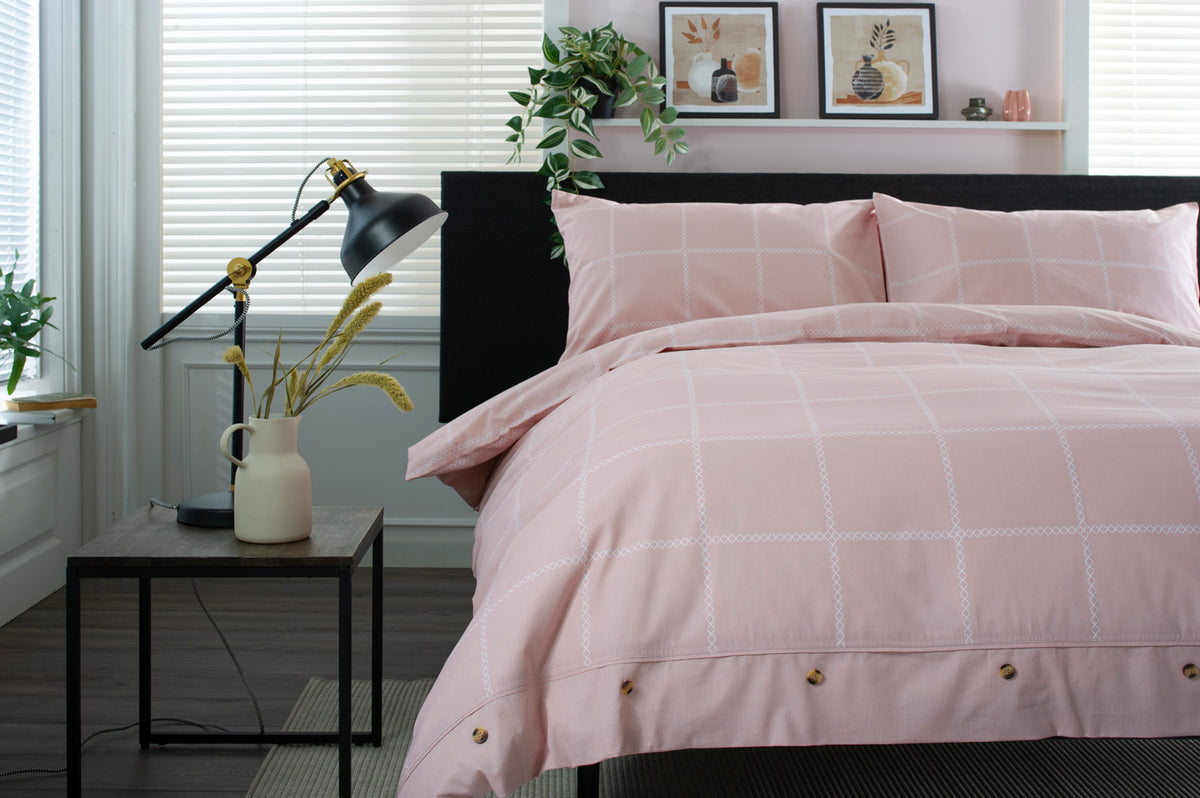 Crossley Heath Duvet Set – 100% Cotton with Piped Cuffs