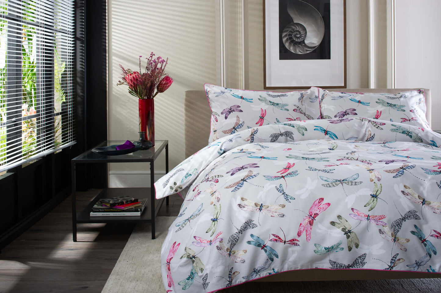 Japanese Dragonflies Cotton Duvet Set