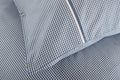 Gingham Double Piped Edges Cotton Duvet