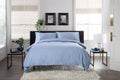 Gingham Double Piped Edges Cotton Duvet