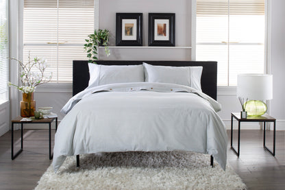 Gingham Double Piped Edges Cotton Duvet