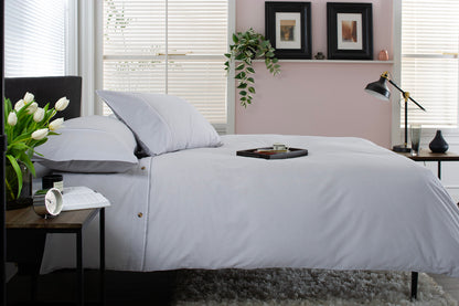 Gingham Double Piped Edges Cotton Duvet