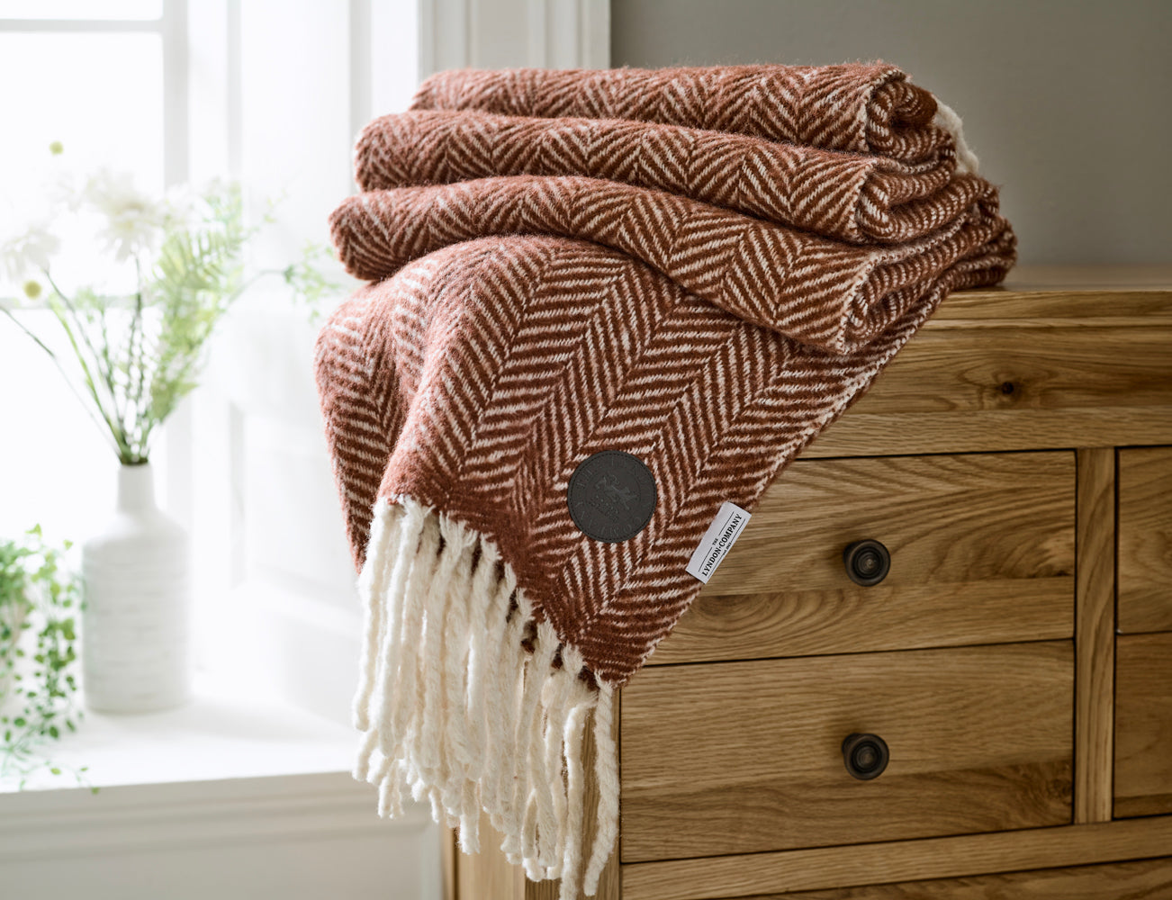 Moorland Premium 100% Wool Throw  Cozy, Stylish & Versatile