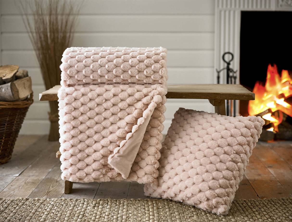 Northcombe Textured Faux Fur Cushion 45x45cm