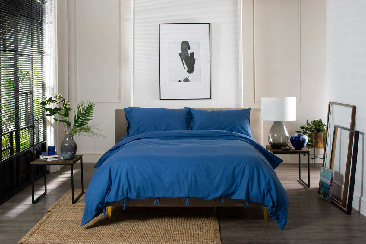 Soft & Textured 100% Washed Cotton Duvet Cover Set