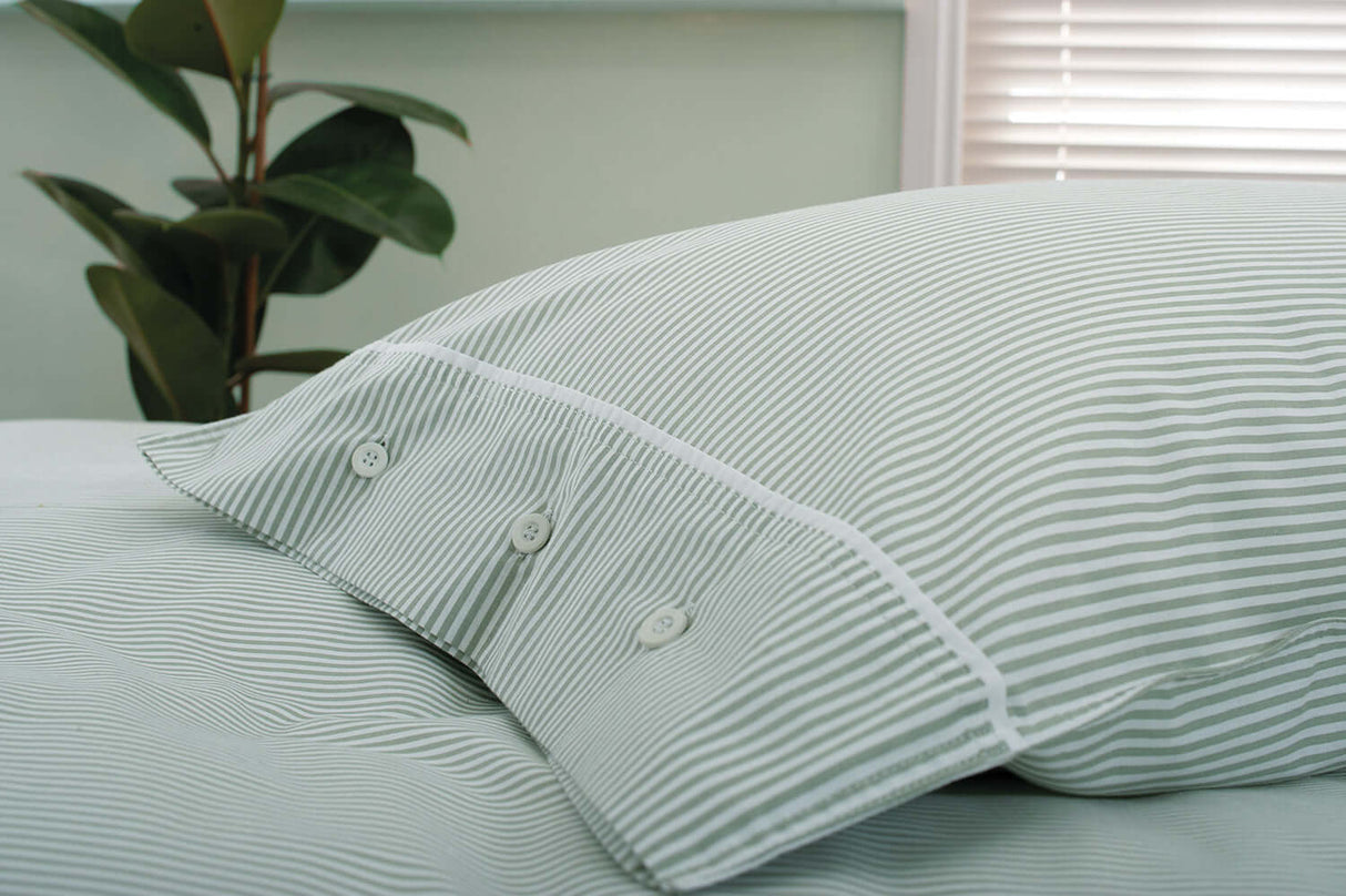 Southport Cotton Duvet Set with Button Cuff Detail