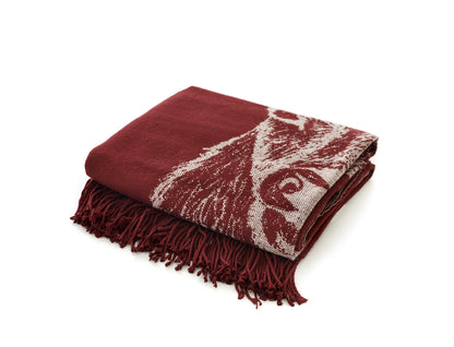 Stag Mulberry Faux Cashmere Throw