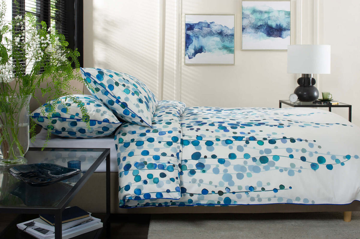 String of Pearls Percale Duvet Set