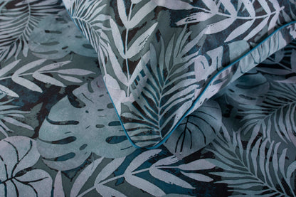 Japanese Tropical Garden Blue Cotton Duvet Set