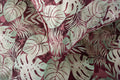 Japanese Tropical Garden Red Cotton Duvet Set