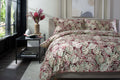 Japanese Tropical Garden Red Cotton Duvet Set
