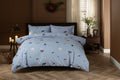 Deyongs Kennel Club brushed cotton duvet set with dogs on soft blue