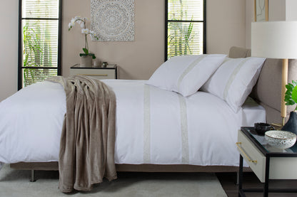 Organdie Swirl Embroidered 200TC Cotton Duvet Set