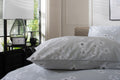 TLC Petite Fleur Grey pillow detail