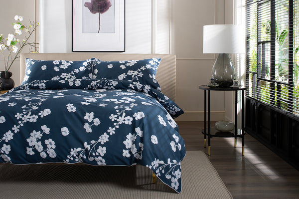 TLC Petite Fleur Navy half bed