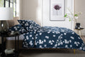 TLC Petite Fleur Navy side reverse pillow