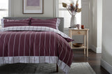 TLC Pinstripe Duvet Set - Burgundy