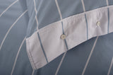 TLC Pinstripe Duvet Set - Fog