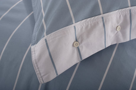 TLC Pinstripe Duvet Set - Fog
