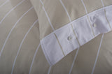 TLC Pinstripe Duvet Set - Natural
