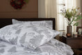 The Lyndon Company Richmond Park brushed cotton duvet set with deer and trees in soft grey