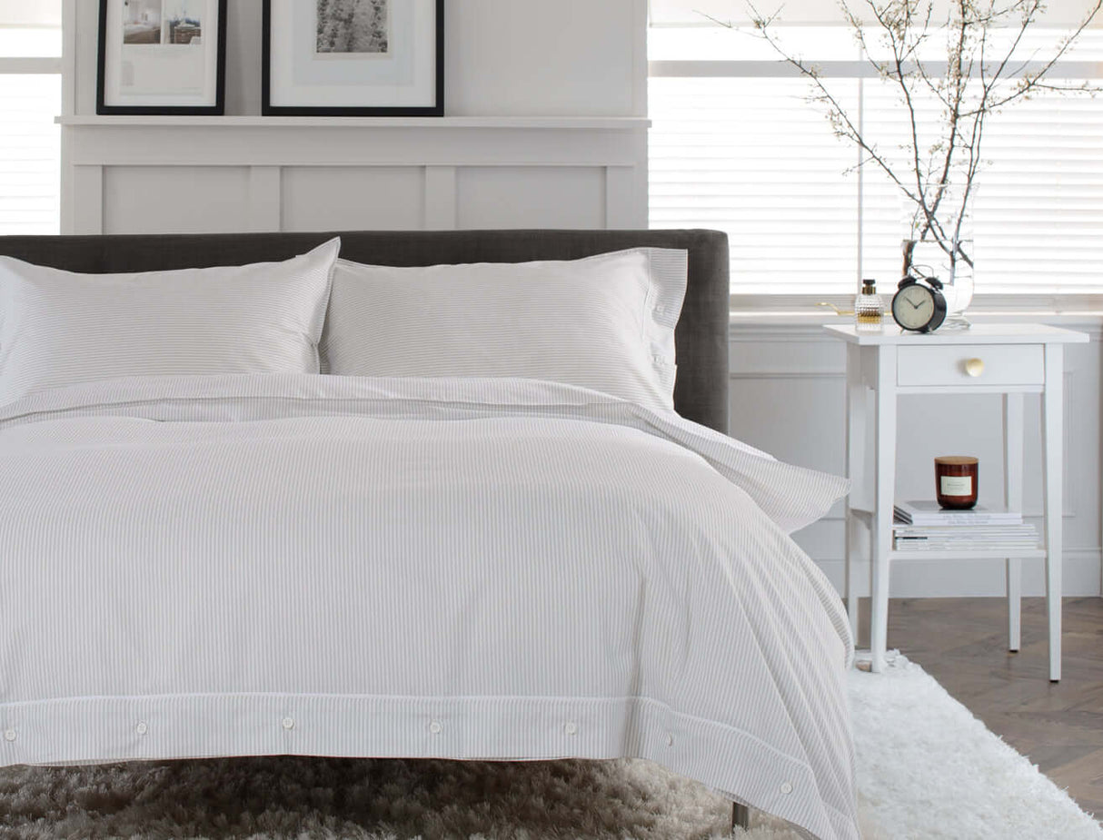 Southport Cotton Duvet Set with Button Cuff Detail