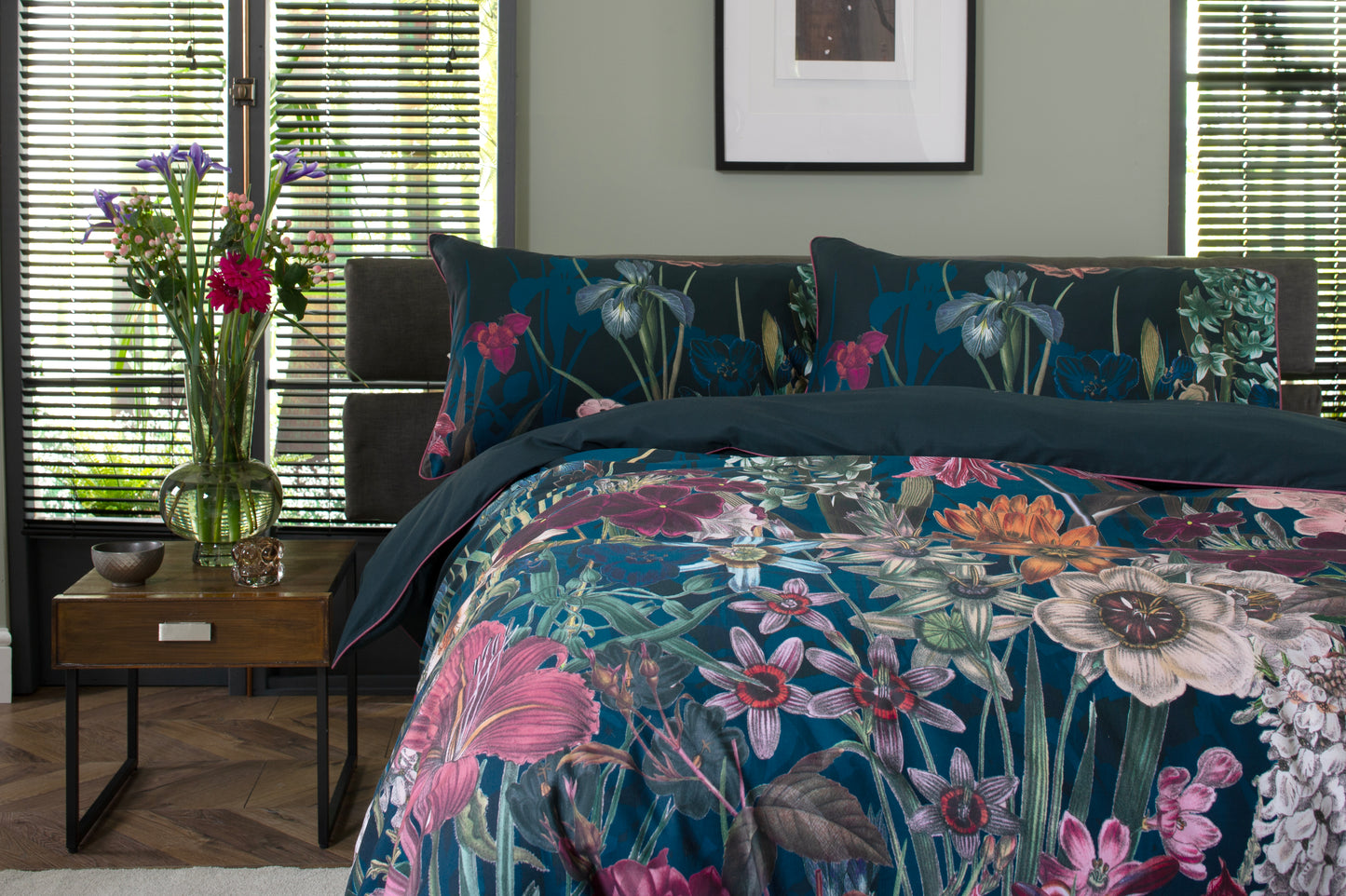 Tivoli Midnight Floral Cotton Duvet Set