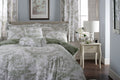 TLC Toile Sage half bed with cushon