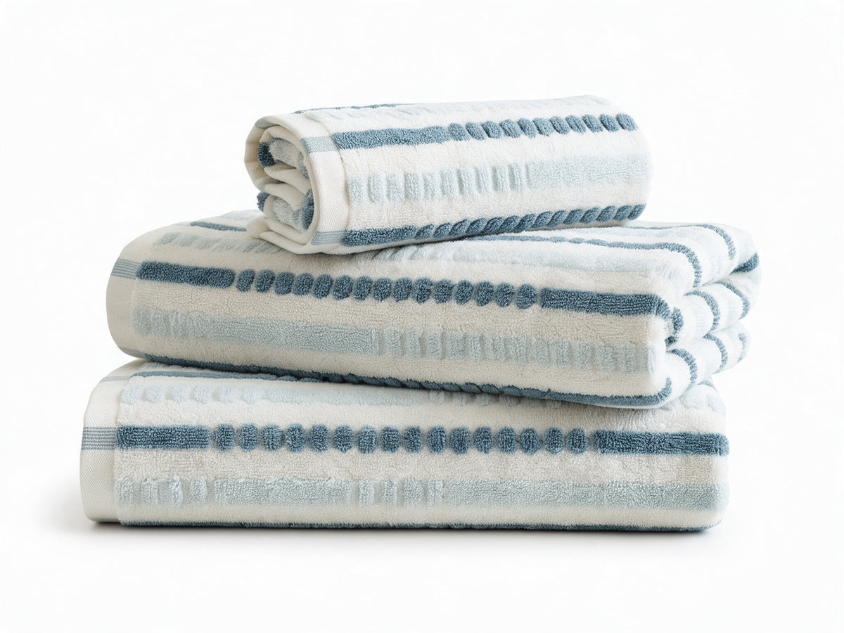 Tilbury Stripe Zerotwist Cotton Towels 600 GSM