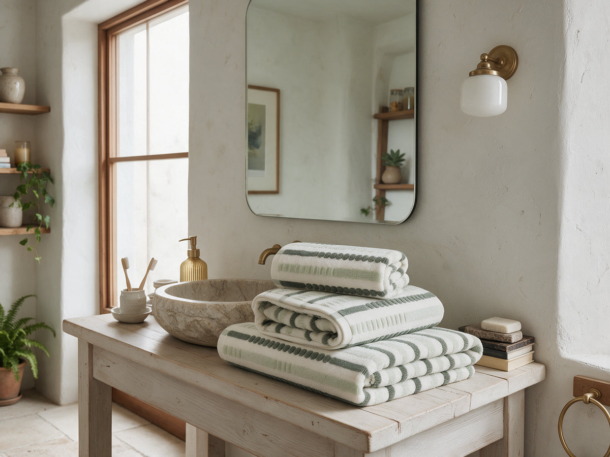 Tilbury Stripe Zerotwist Cotton Towels 600 GSM
