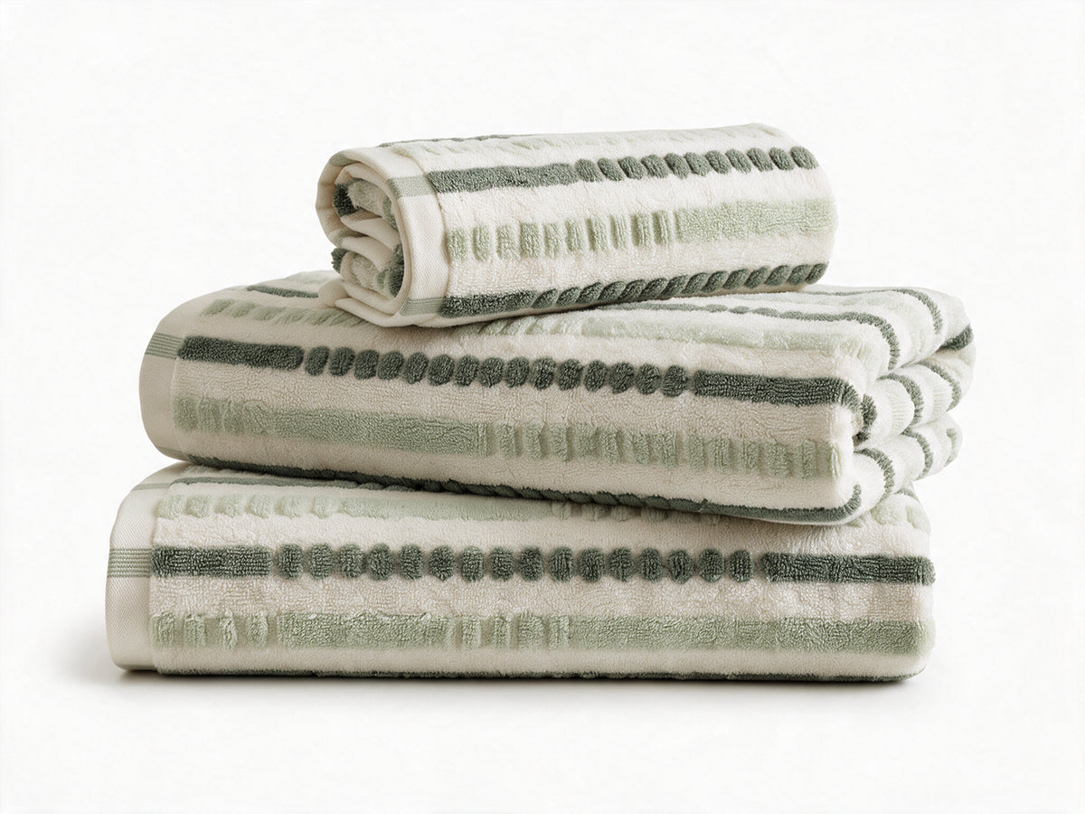 Tilbury Stripe Zerotwist Cotton Towels 600 GSM