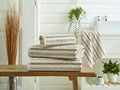 Tilbury stripe zerotwist cotton towels in grey