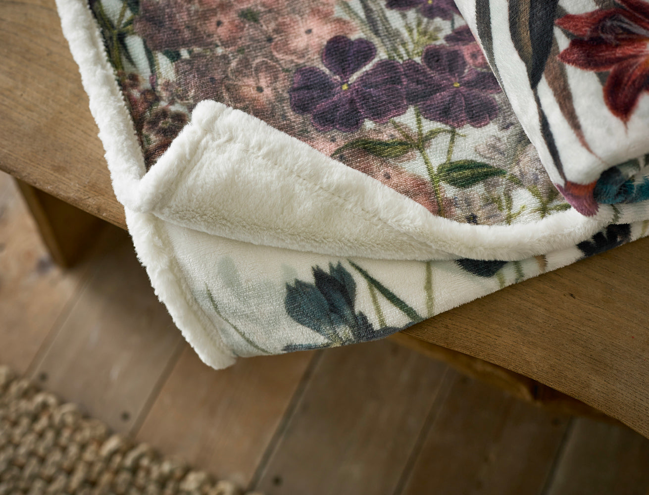 Tivoli Printed Soft Fleece Faux Fur Back 140x180cm Throw