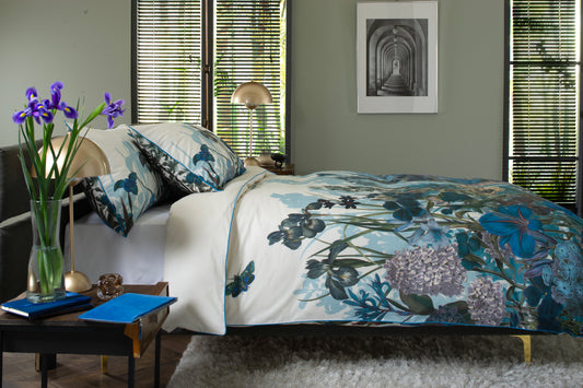 Tivoli Blue Floral Cotton Duvet Set
