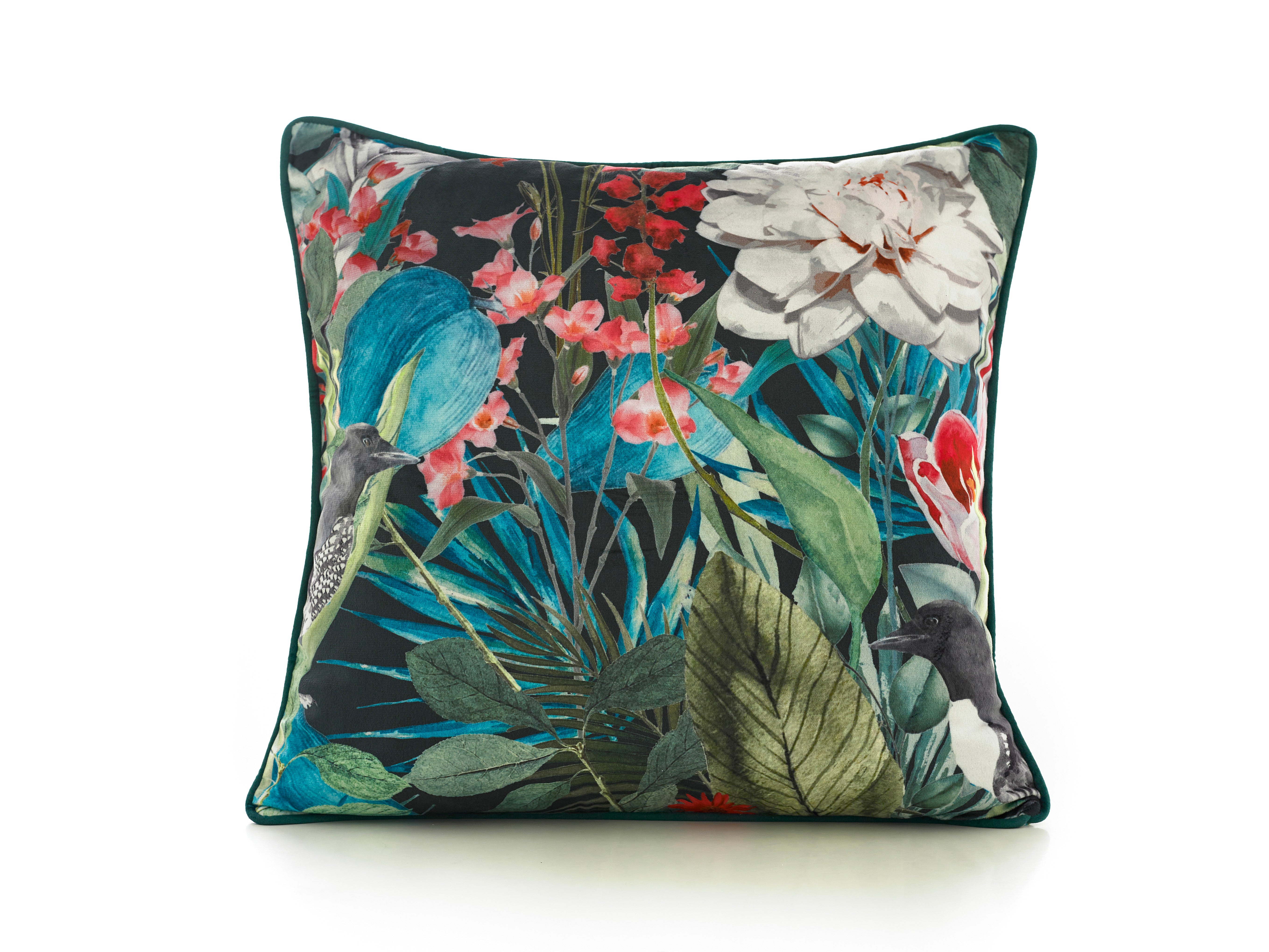 Printed Fauna Large Velvet 50cm X 50cm Cushion Including Cushion Pad