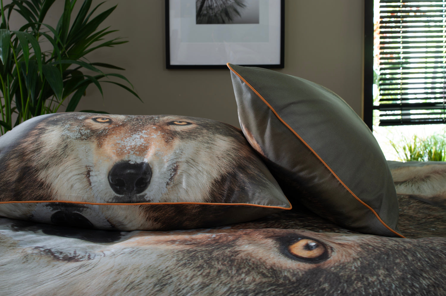 Wolf Deluxe Cotton Digital Printed Bedding Duvet Set