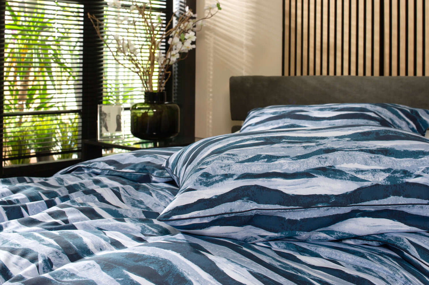 Waves Percale Cotton Duvet Set