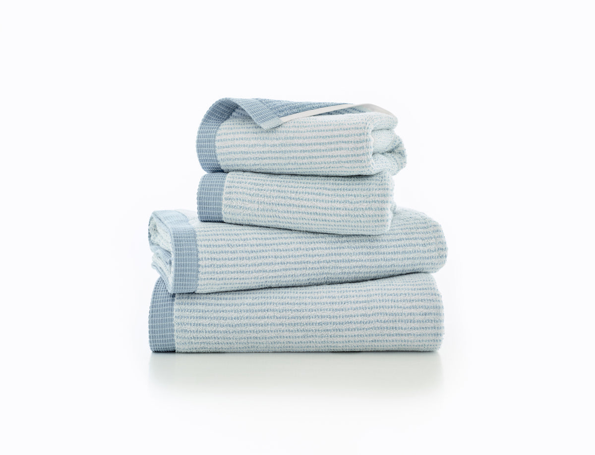 Willow Weave Stripe-Blue - On White