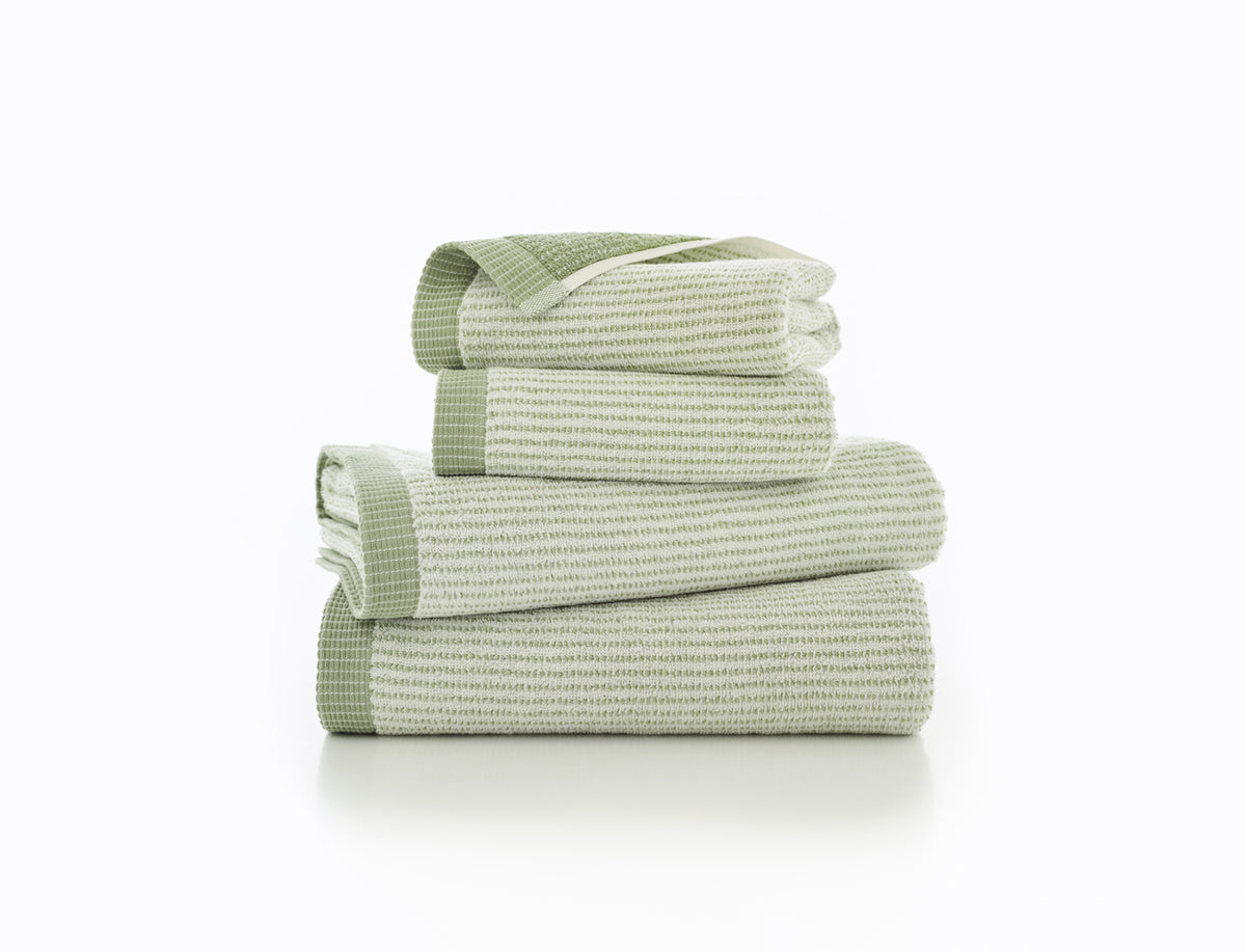 Willow Weave Stripe-Sage - On White