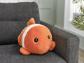 Cozytime Giant Handwarmer Clown Fish on a sofa