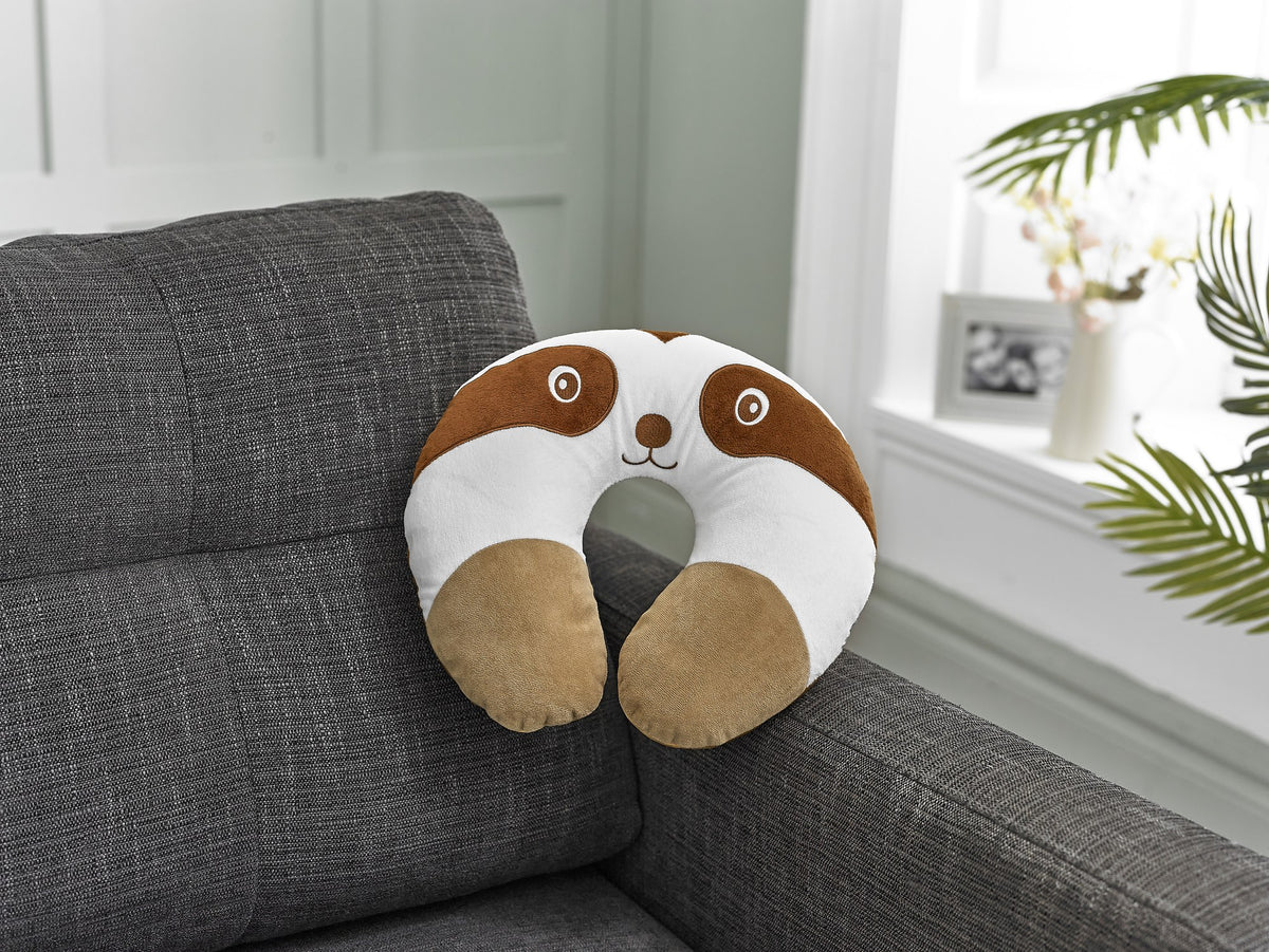 Cozytime Microbead Cushion Sloth on a sofa