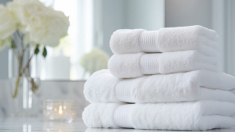 luxury white towels bathroom