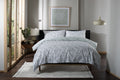Elsie Leaf Print Duvet Cover Set in Green, front