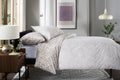 Elsie Leaf Print Duvet Cover Set in Natural, side